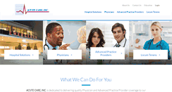 Desktop Screenshot of acutecare.com